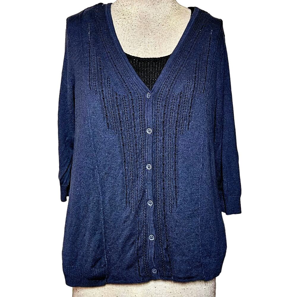 Eddie Bauer Cardigan Sweater Size Large Petite